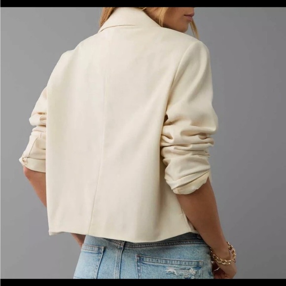 American Eagle Cropped Blazer Size L - Picture 4 of 12